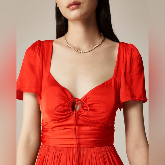 NWT J.Crew Collection flutter-sleeve maxi dress in luster georgette size 4 - Picture 3 of 8